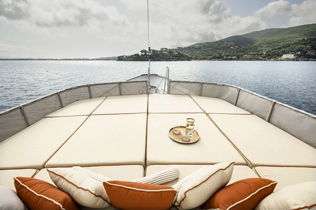 Deck of Five Angels - Motor yacht, a Gulet Motoryacht motor yacht at Castellammare di Stabia, Italy