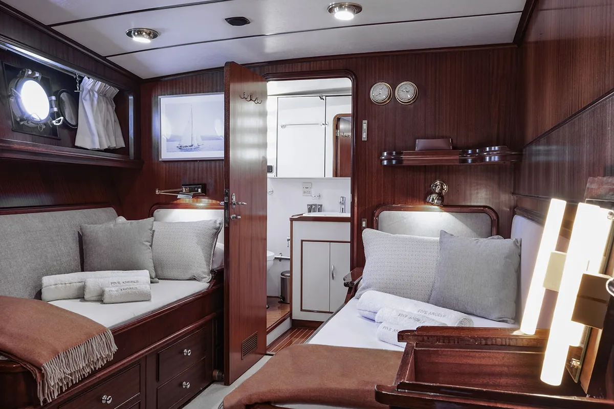 Cabin on Five Angels - Motor yacht, a Gulet Motoryacht motor yacht at Castellammare di Stabia, Italy