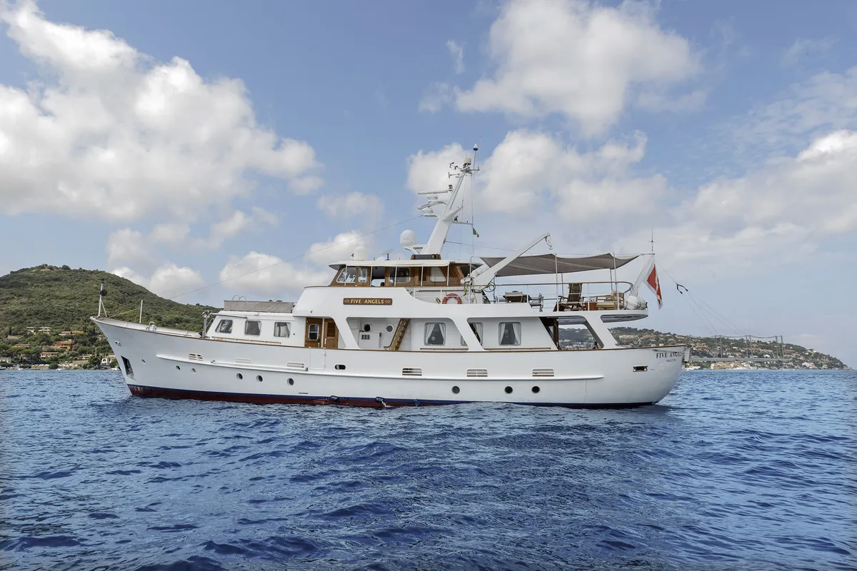 Exterior view of Five Angels - Motor yacht, a Gulet Motoryacht motor yacht at Castellammare di Stabia, Italy