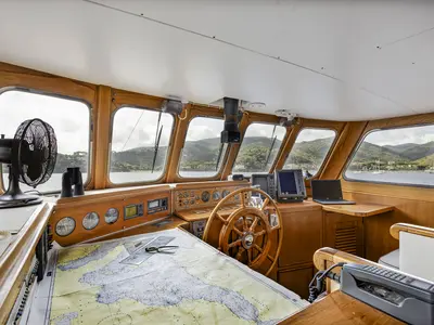 Cockpit of Five Angels - Motor yacht, a Gulet Motoryacht motor yacht at Castellammare di Stabia, Italy