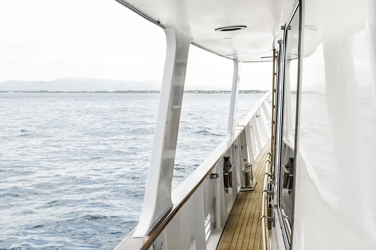 Deck of Five Angels - Motor yacht, a Gulet Motoryacht motor yacht at Castellammare di Stabia, Italy