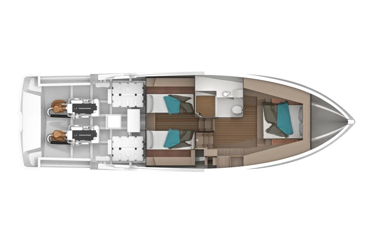 no_name, a Italia Yachts IY 43 Veloce motorboat at San Vincenzo, Italy
