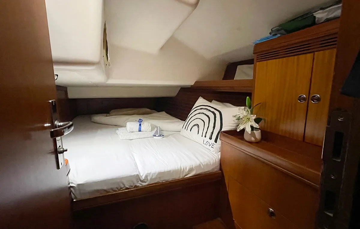 Cabin on Roxani, a Elan 45 sailboat at Sithonia Municipal Unit, Greece