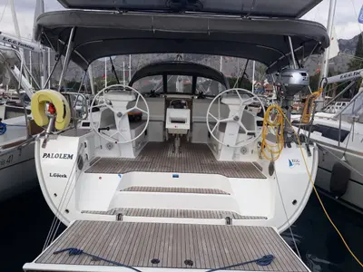 Cockpit of Palolem, a Bavaria Cruiser 46 sailboat at Marmaris, Turkey