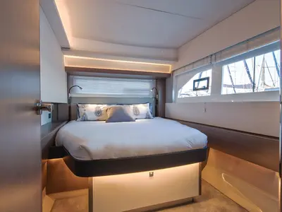 Cabin on Anna Isabella, a Fountaine Pajot Saba 50 catamaran at Roche Caiman, Seychelles