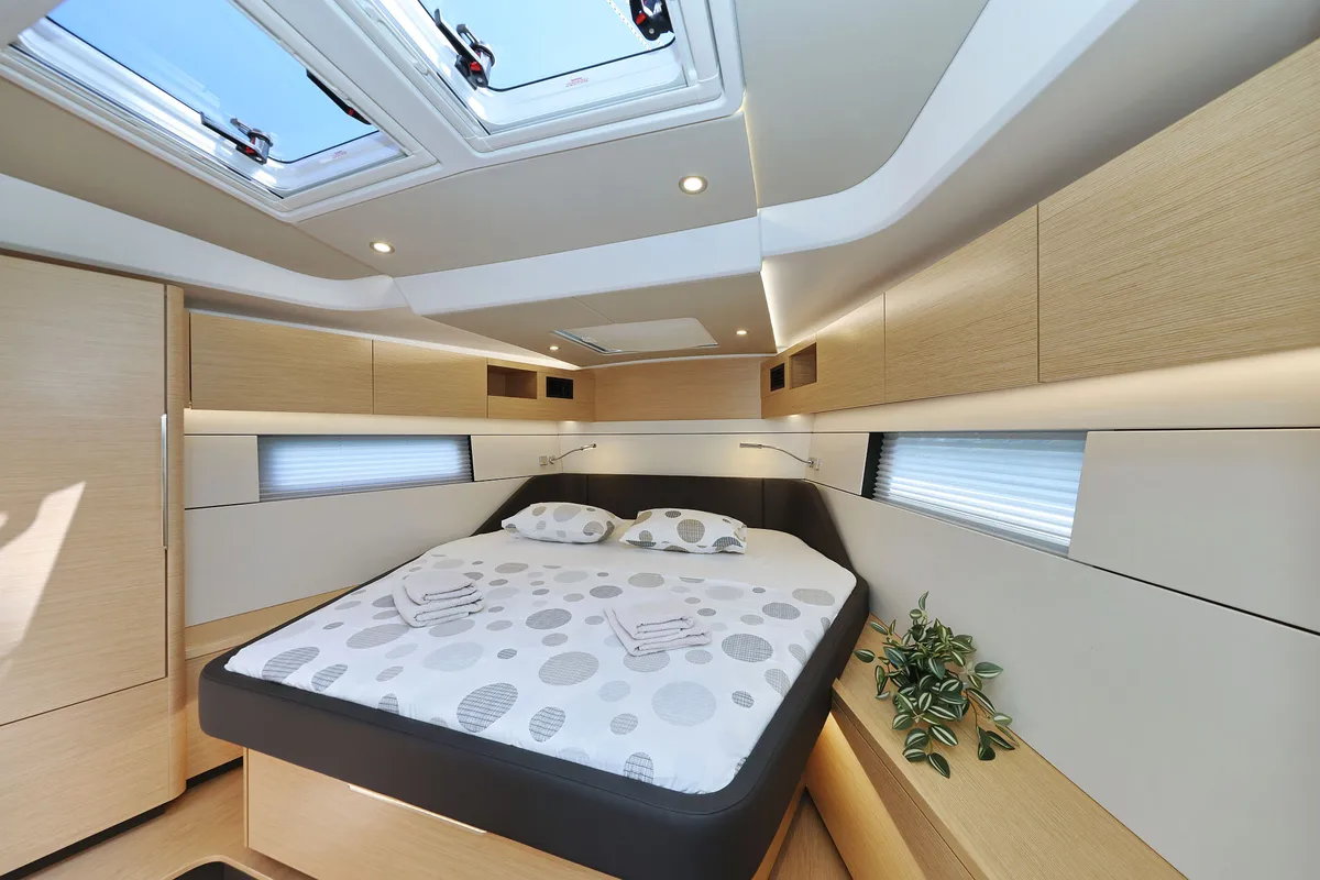 Cabin on Kontrari - OW, a Hanse 460 sailboat at Grad Biograd na Moru, Croatia