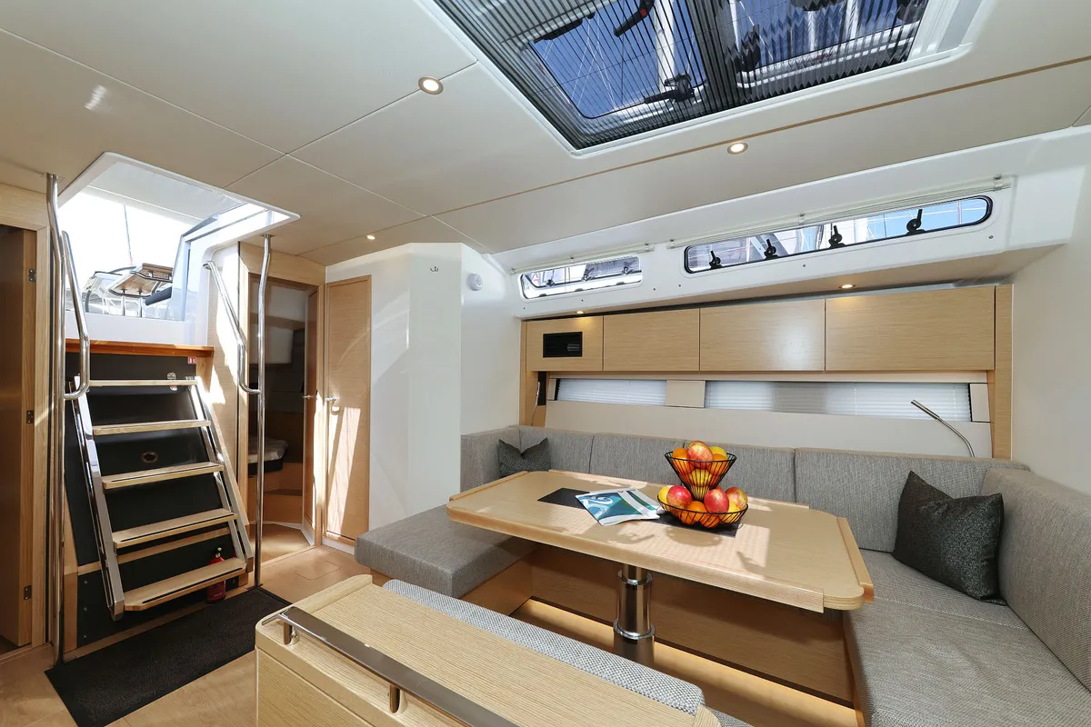 Salon of Kontrari - OW, a Hanse 460 sailboat at Grad Biograd na Moru, Croatia