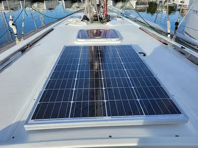 Deck of Pingala, a Grand Soleil 45 sailboat at Grad Šibenik, Croatia