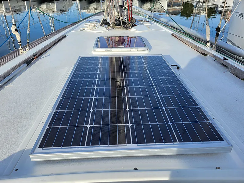 Deck of Pingala, a Grand Soleil 45 sailboat at Grad Šibenik, Croatia