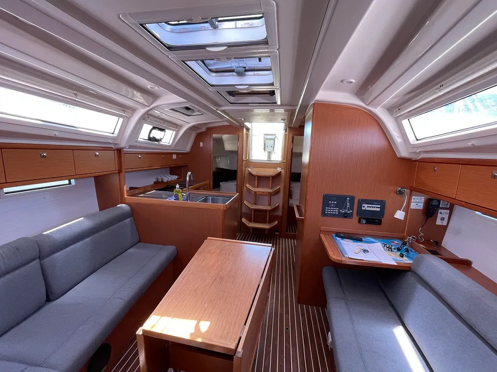 Salon of Julia, a Bavaria Cruiser 37 sailboat at Sukošan, Croatia