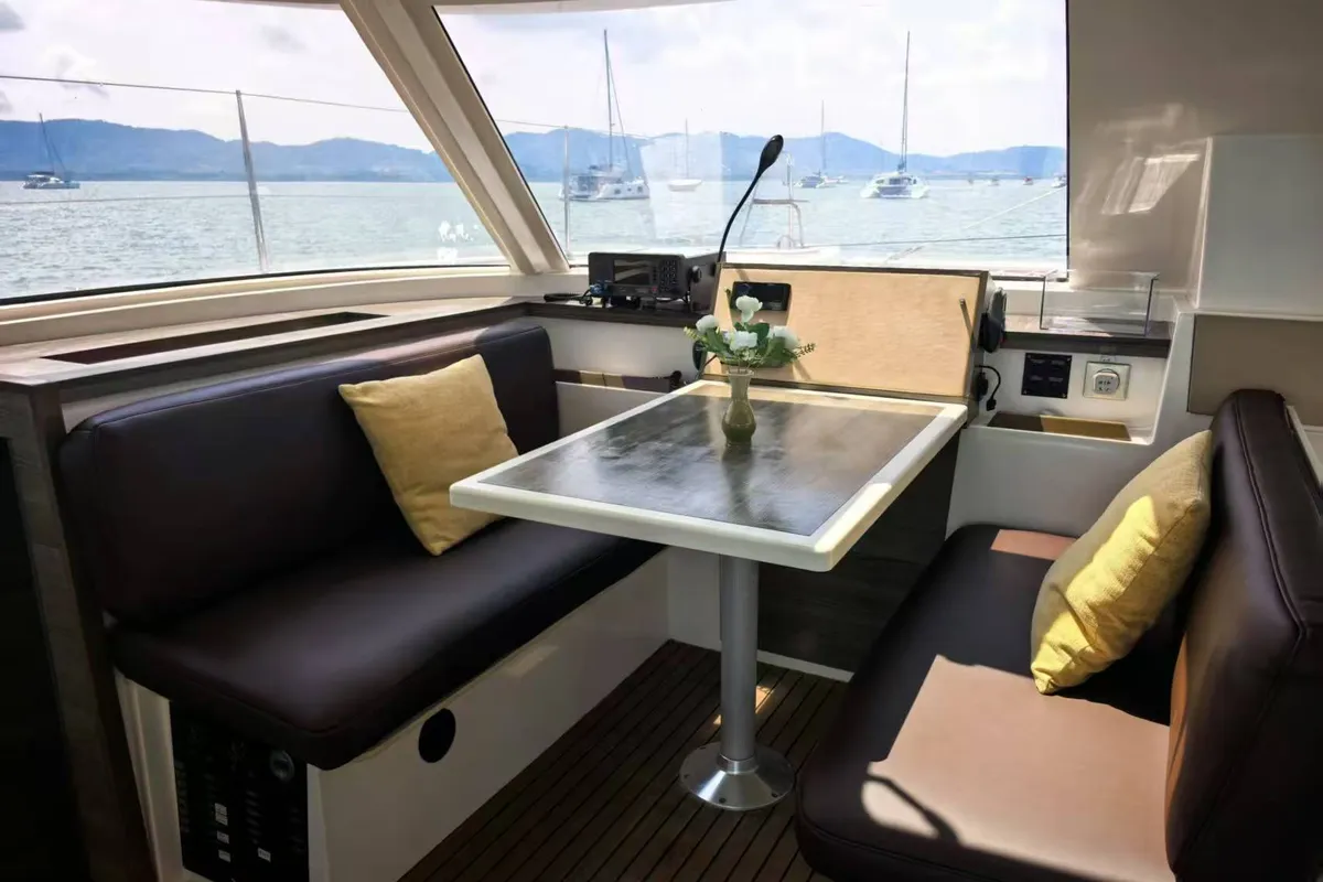 Salon of Andaman Discovery 2, a Nautitech 40 Open catamaran at Mai Khao, Thailand