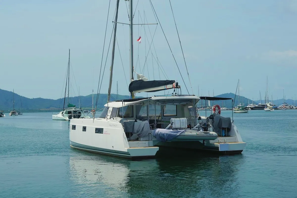 Exterior view of Andaman Discovery 2, a Nautitech 40 Open catamaran at Mai Khao, Thailand