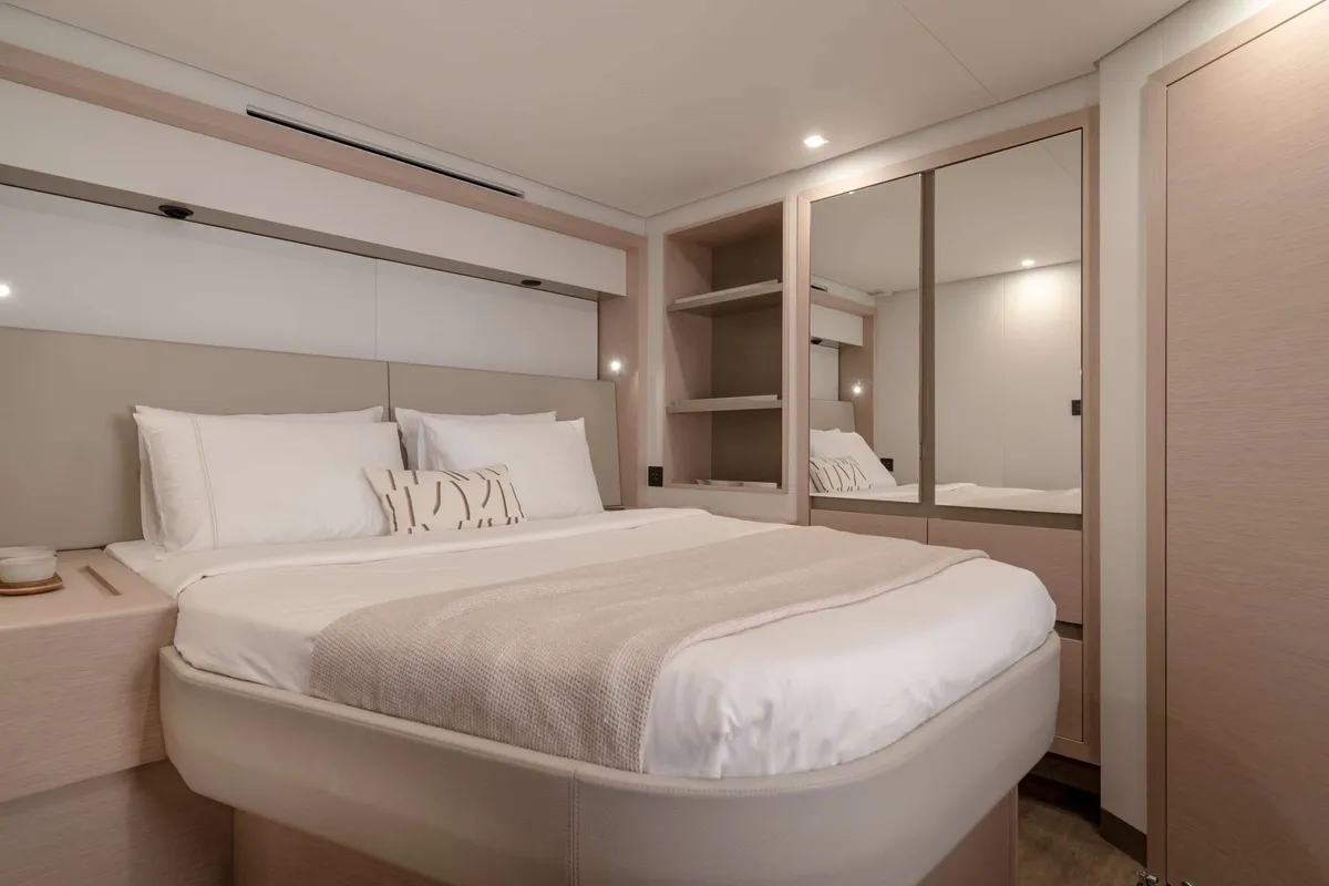 Christal Mio 80, a Fountaine Pajot Power 80 catamaran at Athens, Greece