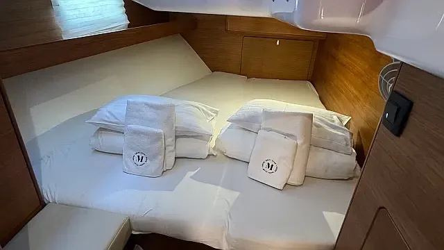 Cabin on Ziggy, a Elan Impression 45.1 sailboat at Grad Trogir, Croatia