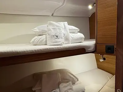 Cabin on Ziggy, a Elan Impression 45.1 sailboat at Grad Trogir, Croatia