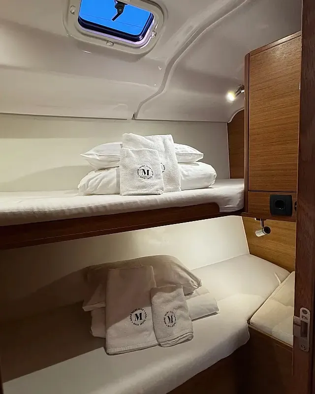 Cabin on Ziggy, a Elan Impression 45.1 sailboat at Grad Trogir, Croatia
