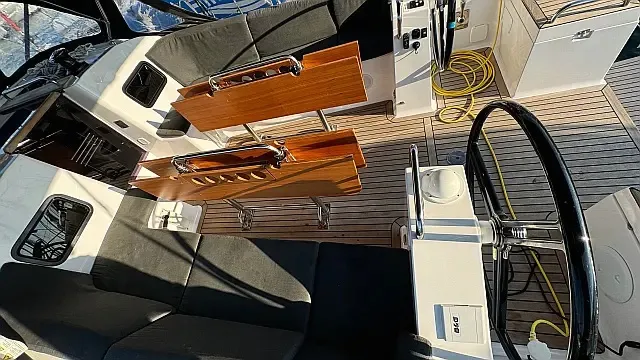 Cockpit of Ziggy, a Elan Impression 45.1 sailboat at Grad Trogir, Croatia