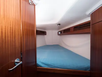 Cabin on ARTIX, a Bavaria 38 Match sailboat at Rosignano Solvay, Italy