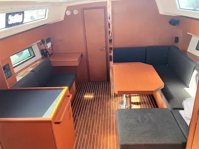 Salon of Josef, a Bavaria C42 sailboat at Athens, Greece