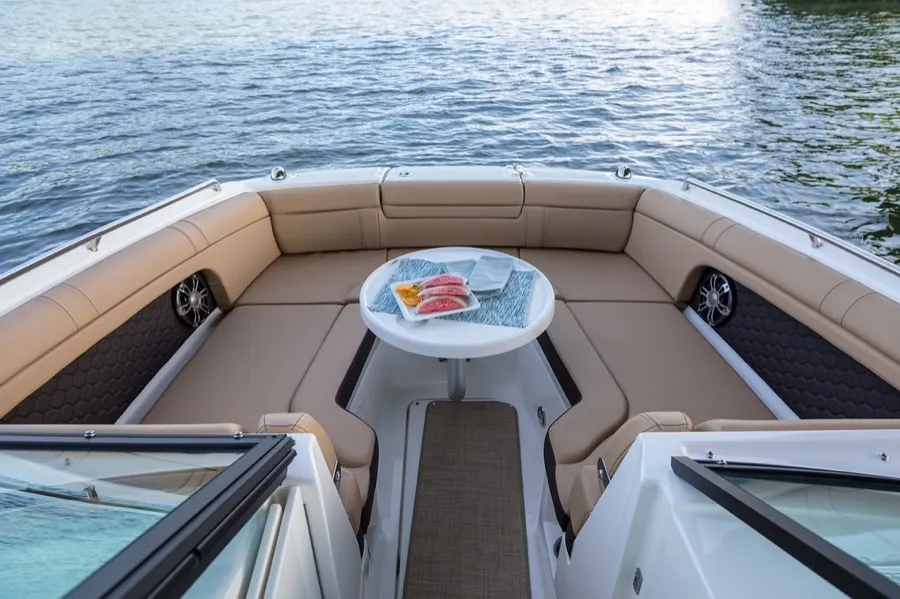 Deck of Happy Hours, a Sea Ray SDX 270 motorboat at Tribunj, Croatia