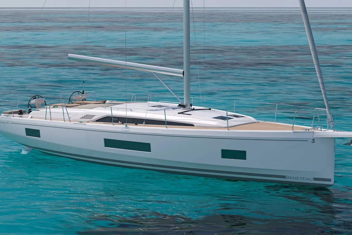 AUGUST, a Beneteau Oceanis 47 sailboat at Municipal Unit of Nea Peramos, Greece