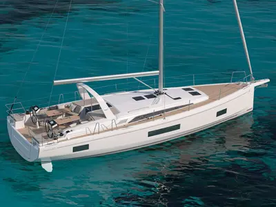 AUGUST, a Beneteau Oceanis 47 sailboat at Municipal Unit of Nea Peramos, Greece