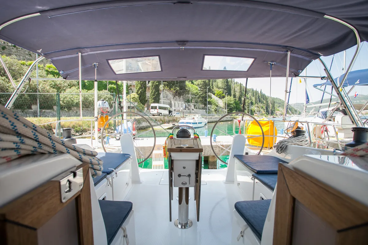 Head on Fantasy, a Bavaria Cruiser 51 sailboat at Split, Croatia