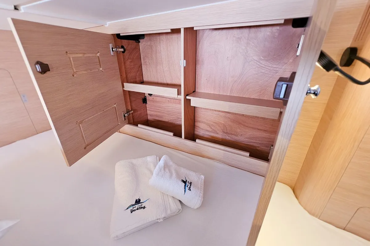 Cabin on Presto, a Dufour 44 sailboat at Kaštela, Croatia