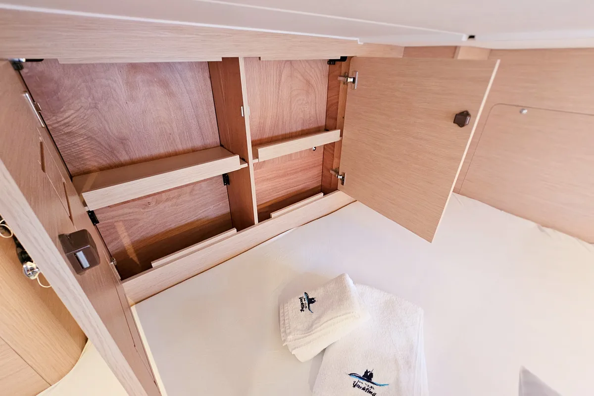 Cabin on Presto, a Dufour 44 sailboat at Kaštela, Croatia