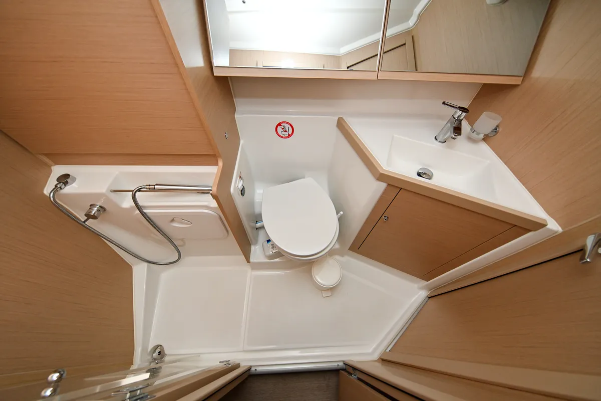 Head on Orion, a Beneteau Oceanis 40.1 sailboat at Zadar, Croatia