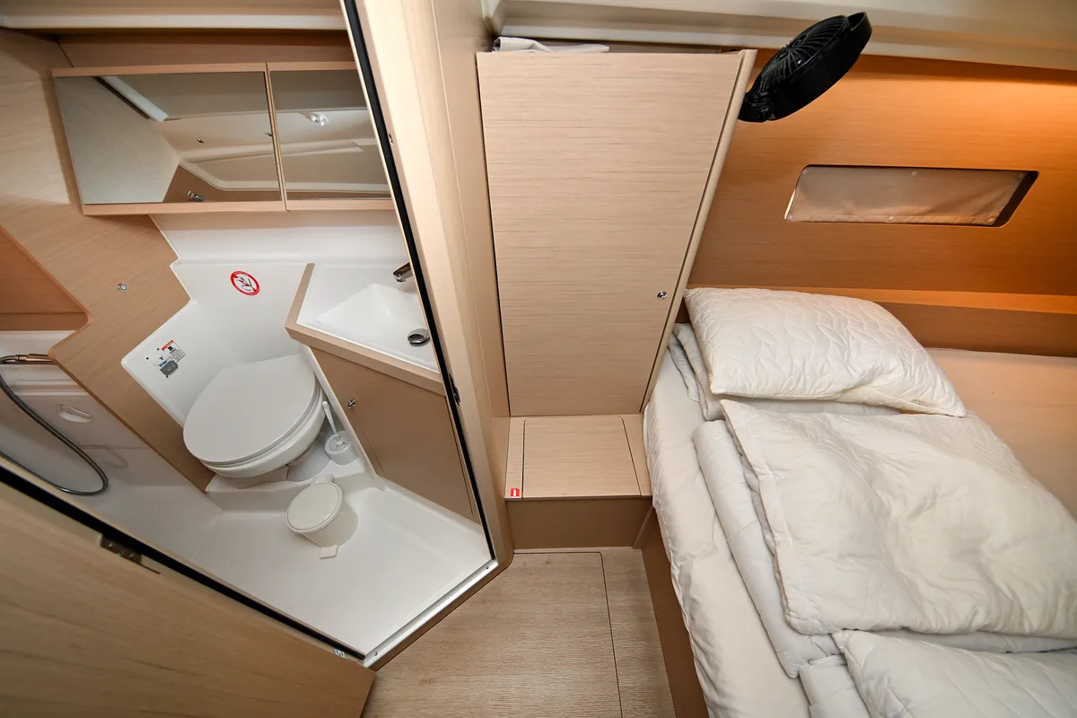 Head on Orion, a Beneteau Oceanis 40.1 sailboat at Zadar, Croatia