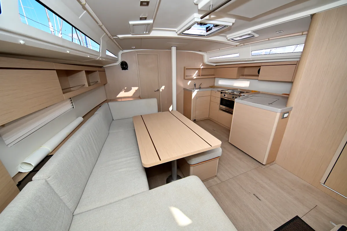 Salon of Orion, a Beneteau Oceanis 40.1 sailboat at Zadar, Croatia