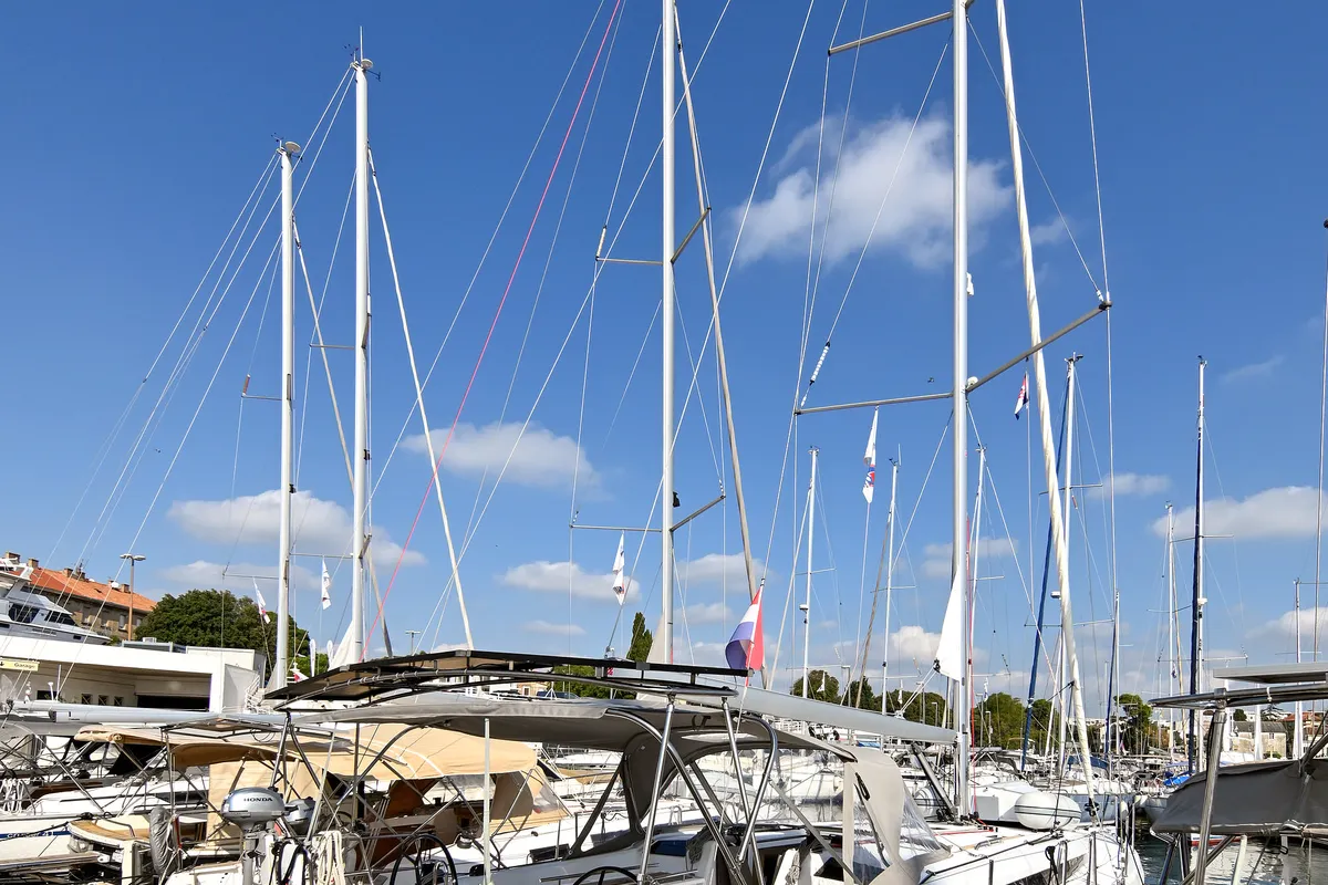 Exterior view of Orion, a Beneteau Oceanis 40.1 sailboat at Zadar, Croatia