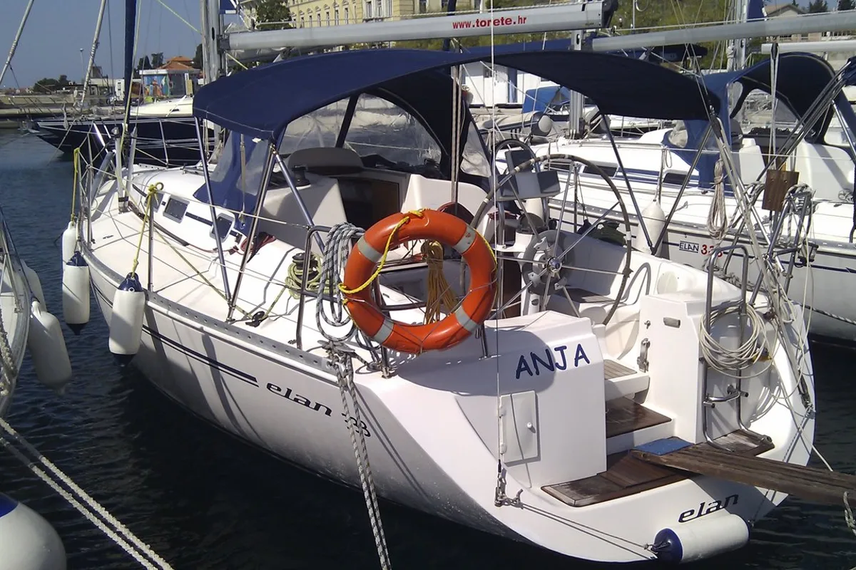 Exterior view of Anja, a Elan 333 sailboat at Zadar, Croatia