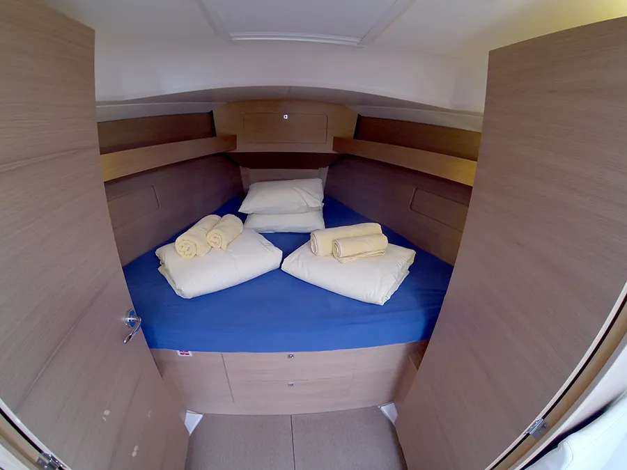 Cabin on Major Tom, a Dufour 382 GL sailboat at Grad Šibenik, Croatia