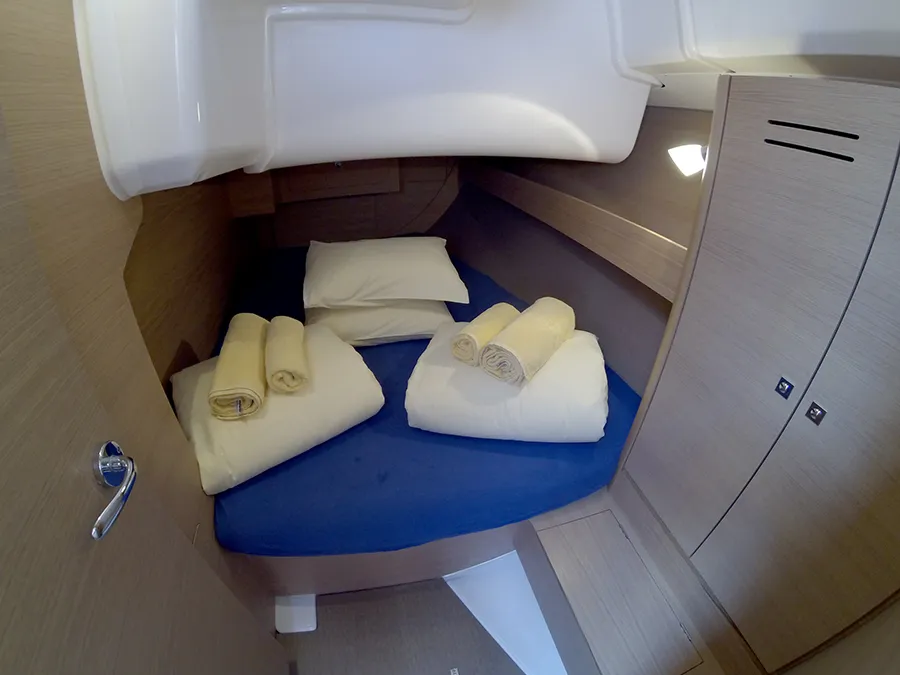Cabin on Major Tom, a Dufour 382 GL sailboat at Grad Šibenik, Croatia