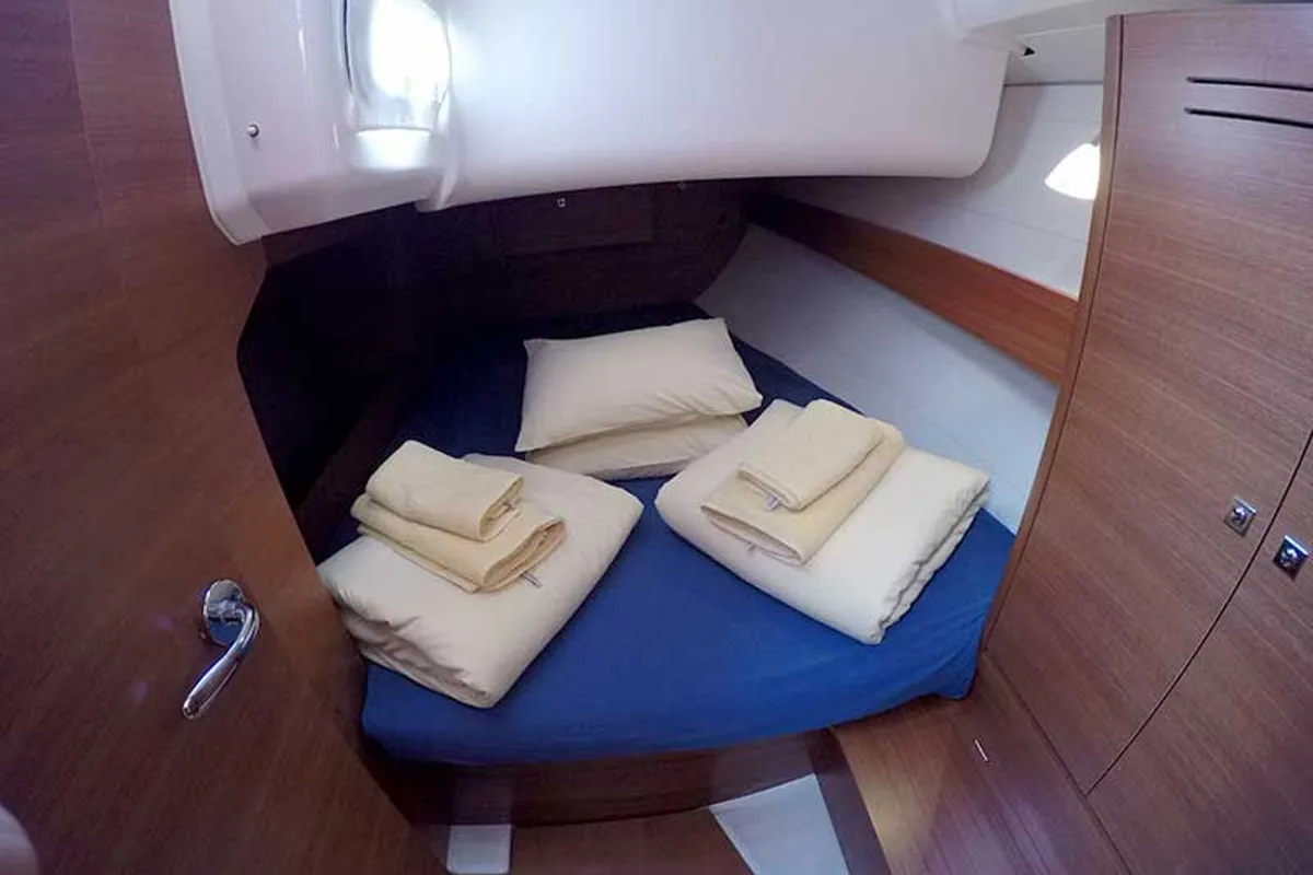 Cabin on Major Tom, a Dufour 382 GL sailboat at Grad Šibenik, Croatia