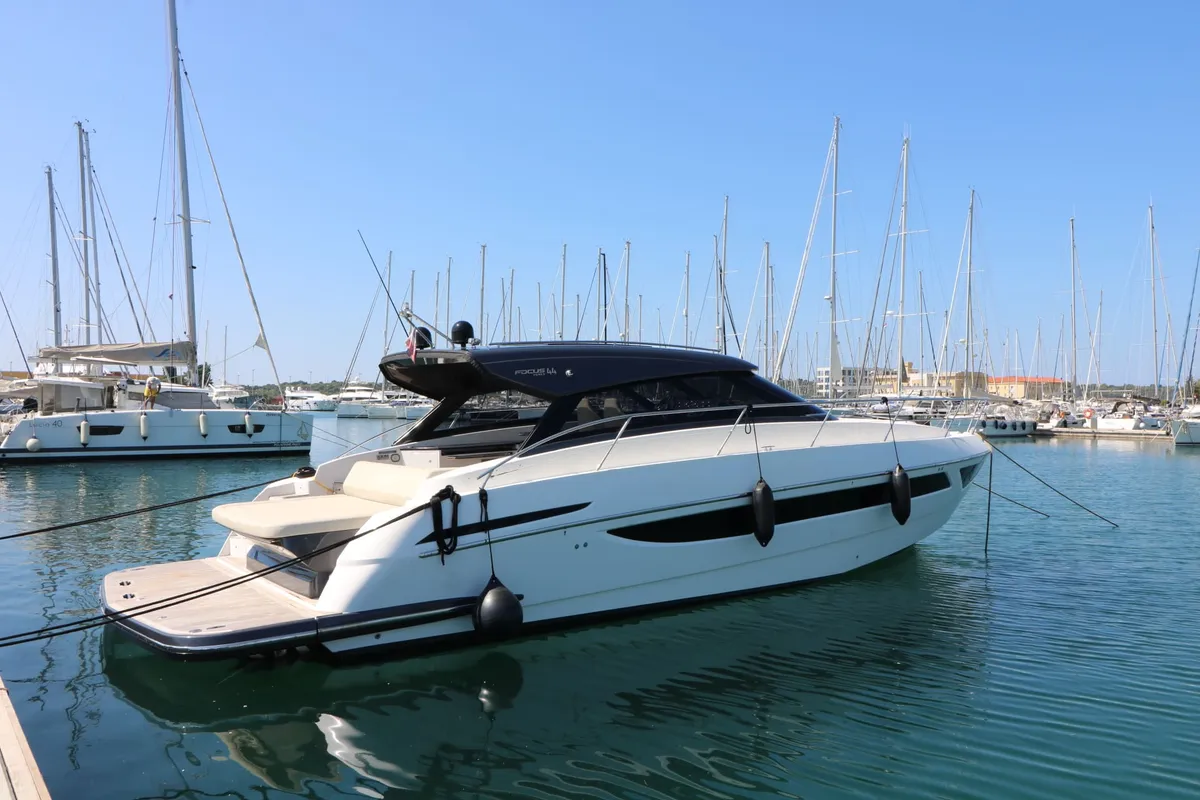 Pinoy, a Focus Power 44 motorboat at Pula, Croatia