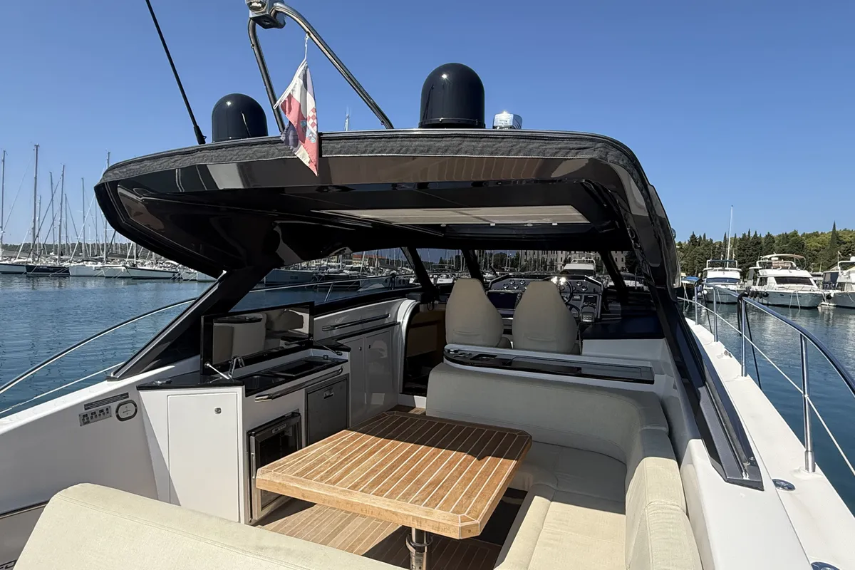 Pinoy, a Focus Power 44 motorboat at Pula, Croatia