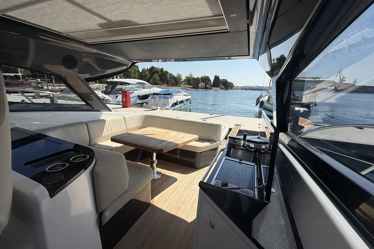 Pinoy, a Focus Power 44 motorboat at Pula, Croatia