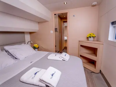 Endless Beauty, a Fountaine Pajot MY44 catamaran at Municipal Unit of Nea Peramos, Greece