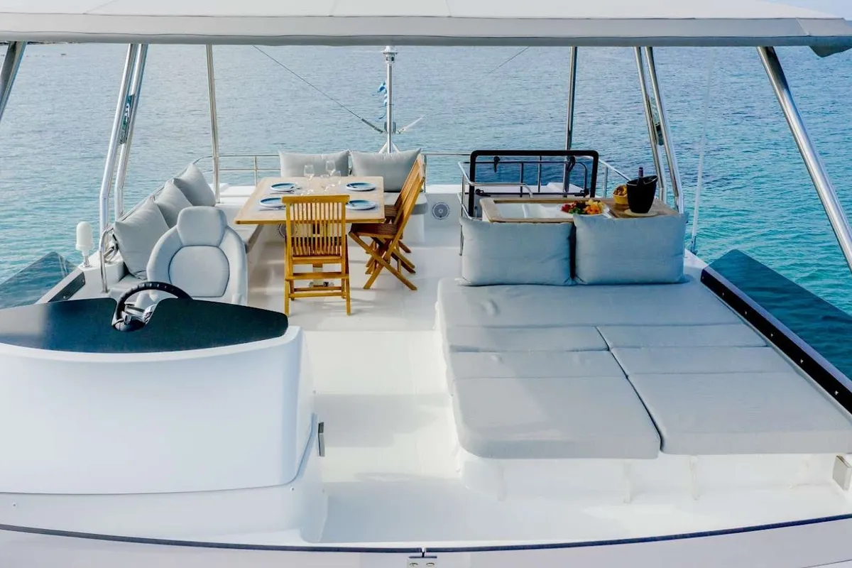 Endless Beauty, a Fountaine Pajot MY44 catamaran at Municipal Unit of Nea Peramos, Greece
