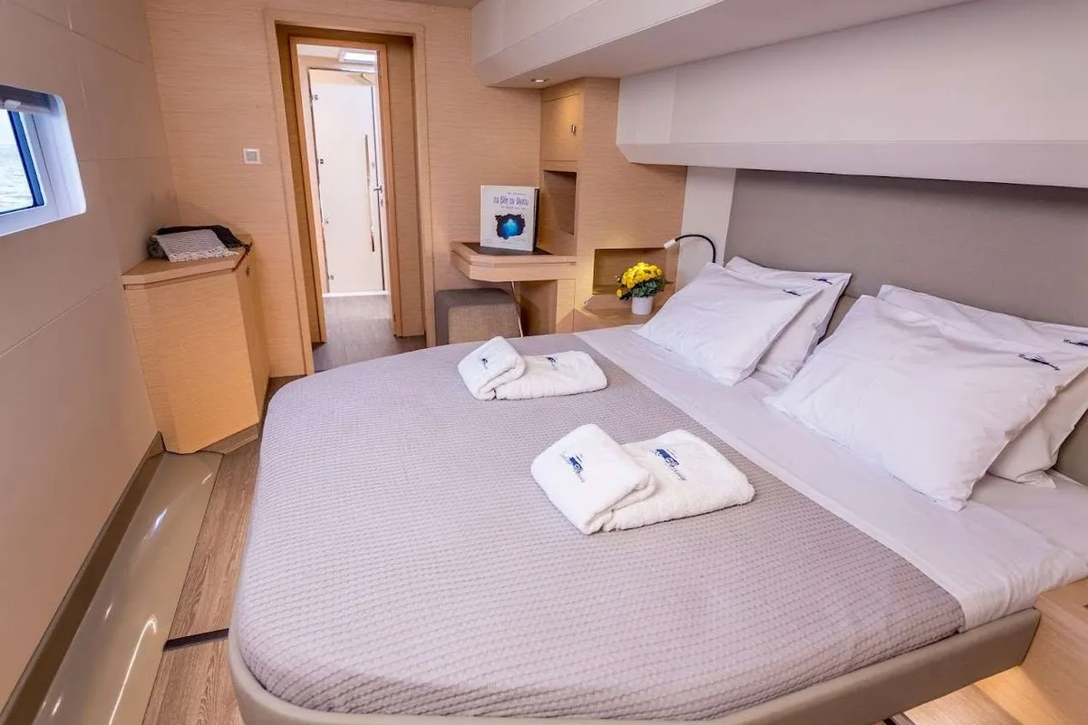 Endless Beauty, a Fountaine Pajot MY44 catamaran at Municipal Unit of Nea Peramos, Greece