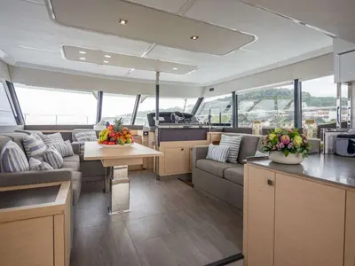 Endless Beauty, a Fountaine Pajot MY44 catamaran at Municipal Unit of Nea Peramos, Greece