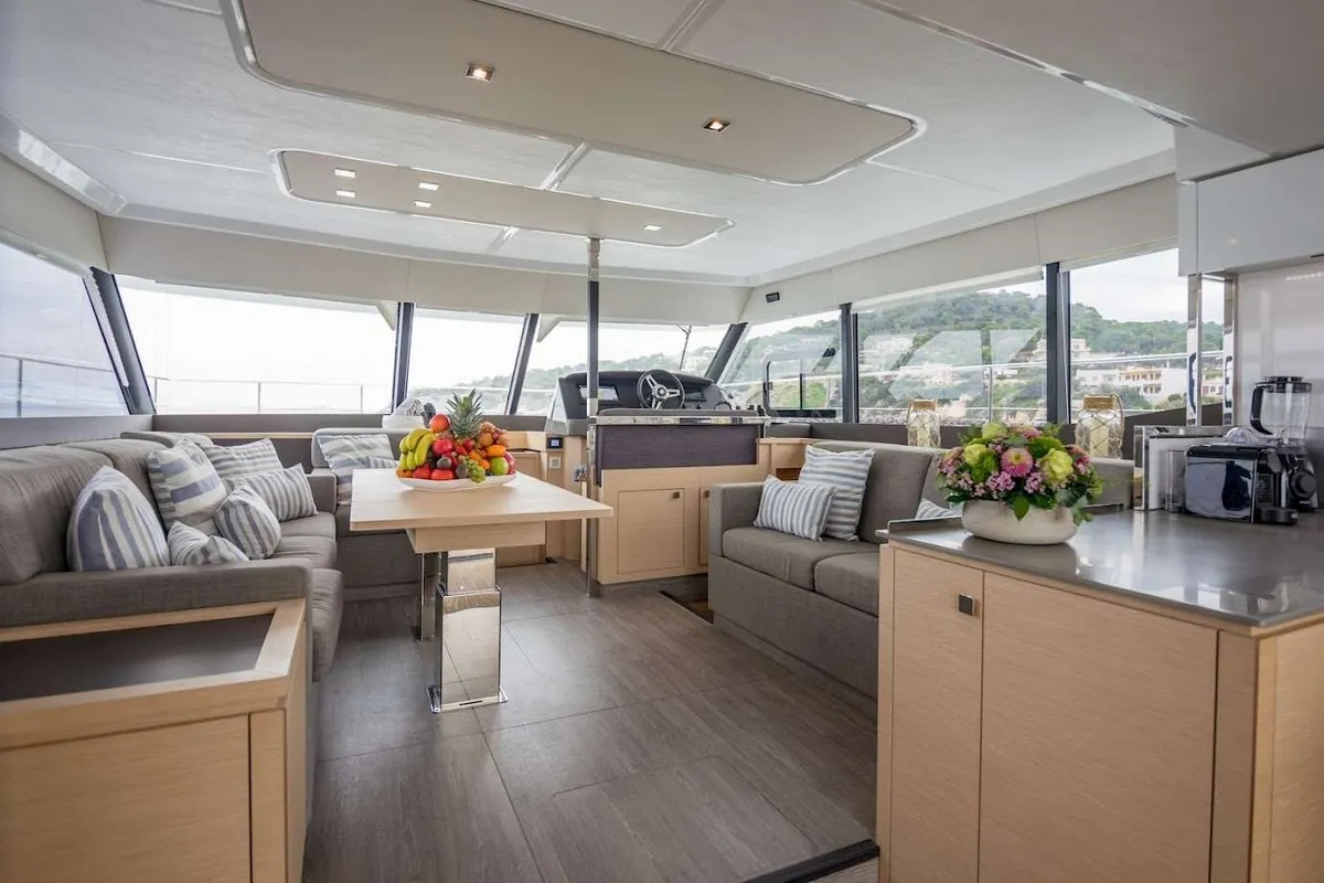 Endless Beauty, a Fountaine Pajot MY44 catamaran at Municipal Unit of Nea Peramos, Greece