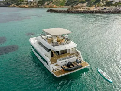 Endless Beauty, a Fountaine Pajot MY44 catamaran at Municipal Unit of Nea Peramos, Greece