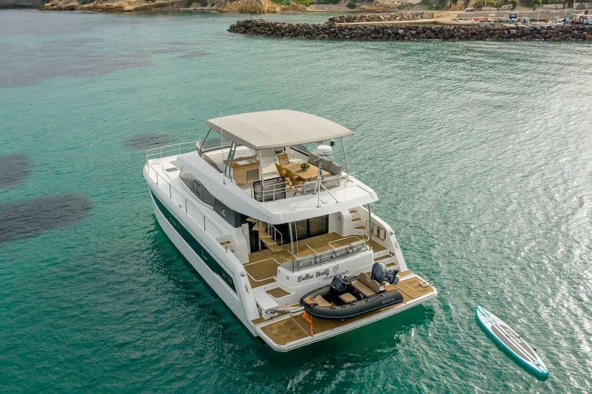 Endless Beauty, a Fountaine Pajot MY44 catamaran at Municipal Unit of Nea Peramos, Greece