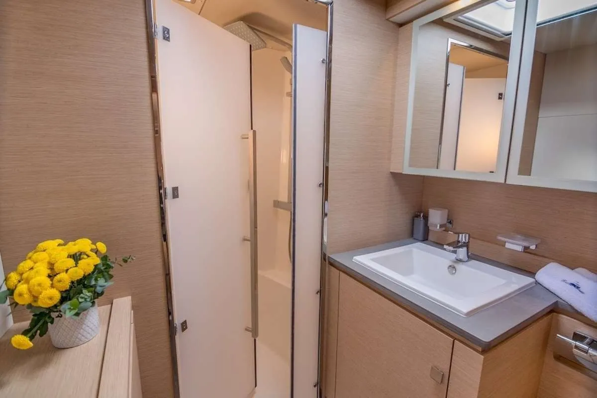 Endless Beauty, a Fountaine Pajot MY44 catamaran at Municipal Unit of Nea Peramos, Greece