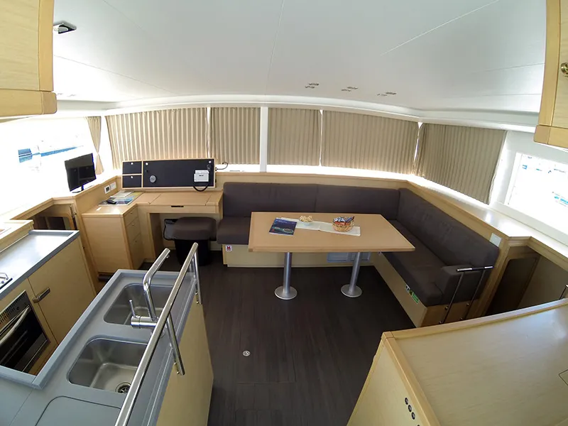 Salon of Marčelina, a Lagoon 450 catamaran at Grad Šibenik, Croatia