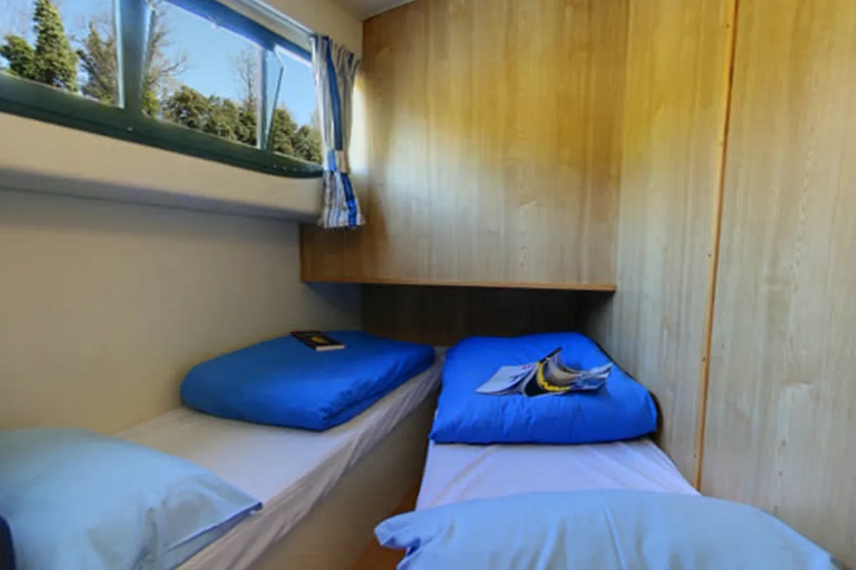 Cabin on Elegance, a Cygnet Elegance motorboat at Hindeloopen, Netherlands